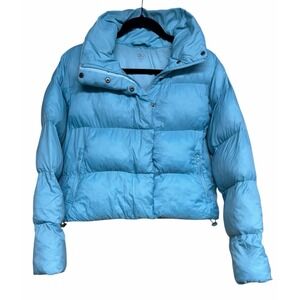 Alo Yoga Gold Rush Puffer Jacket Chalk Blue Women's Size XS